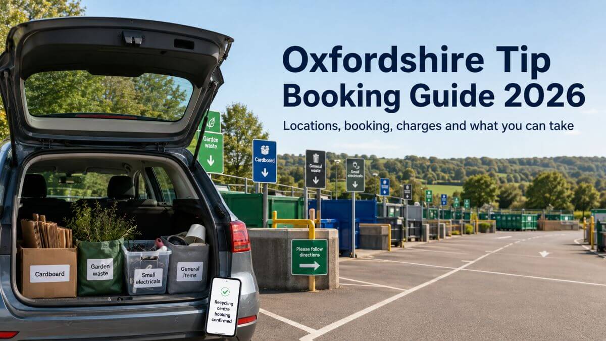 Oxfordshire Tip Booking Guide 2026: Recycling Centre Locations, Charges And Rules